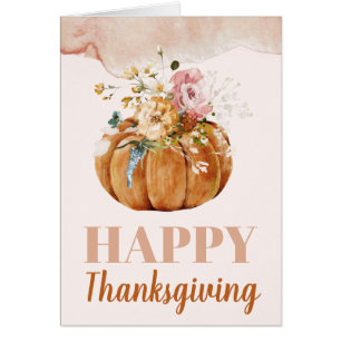 Automne Citrouille Thanksgiving Carte de voeux