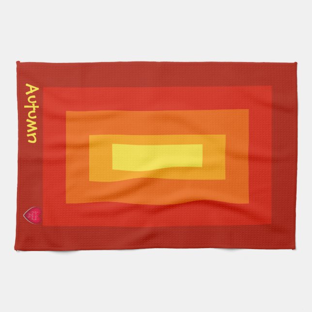 Automne Couleur Chaleur Serviette de cuisine (Horizontal)