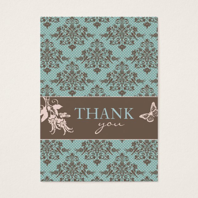 Automne Damask TY Carte pour notes C2 (Devant)