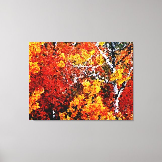 Automne dans la forêt - Peinture Art Toile envelop (Recto)