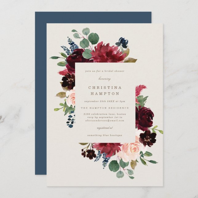 Automne Elegance Bridal Showweuse Invitation