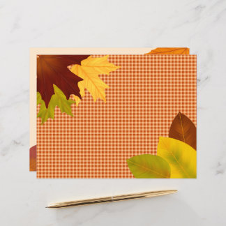 Automne En vichy Thanksgiving Scrapbook Paper