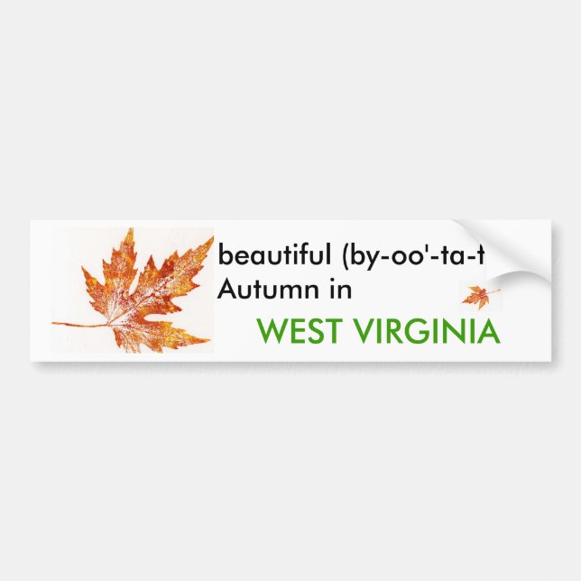 Automne en Virginie-Occidentale Sticker (Devant)