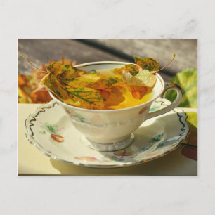 Automne Feuilles Anglais Thé Automne Cottage Carte