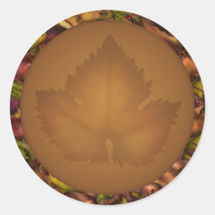 automne feuilles Cupcake Toppers Stickers