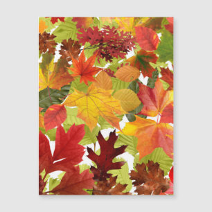 Automne Feuilles de l'automne Carte magnétique