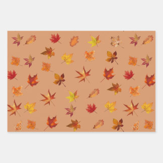Automne Feuilles Motif avec 3 couleurs arrière - p