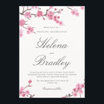 Automne Fleur de cerisier | Faire-part de mariage<br><div class="desc">Invitations de mariage formelles mais uniques,  avec des illustrations magnifiquement peintes d'un cerisier et vos informations uniques sur la date du mariage qui l'entourent. L'avant de l'invitation contient une crème douce blanc cassé,  tandis que l'arrière de l'invitation affiche un rose doux.</div>