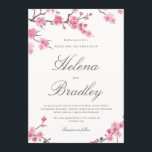 Automne Fleur de cerisier | Faire-part de mariage<br><div class="desc">Invitations de mariage formelles mais uniques,  avec des illustrations magnifiquement peintes d'un cerisier et vos informations uniques sur la date du mariage qui l'entourent. L'avant de l'invitation contient une crème douce blanc cassé,  tandis que l'arrière de l'invitation affiche un rose doux.</div>