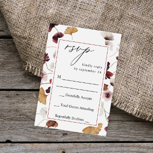 Automne Fleur sauvage Floral no Repas RSVP
