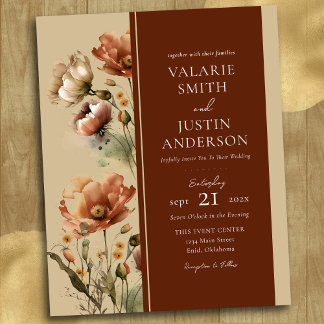 Automne Fleur sauvage Mariage tout en un