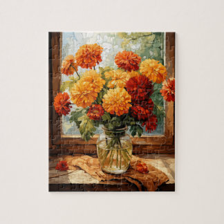 Automne Fleurs Marigold Puzzle 110 Pcs. 20,5 cm x