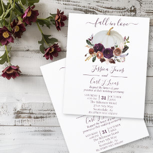 Automne Floral Citrouille Boho Mariage Automne