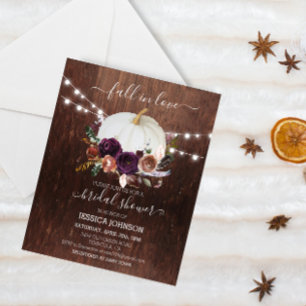 Automne Floral Citrouille Fête des mariées de bois