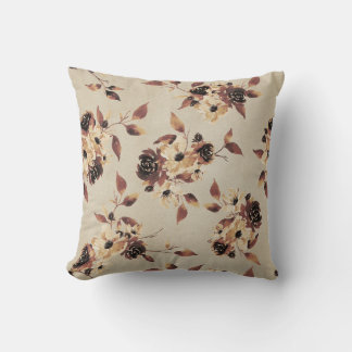 Automne Floral Mustard et Coussin Sepia