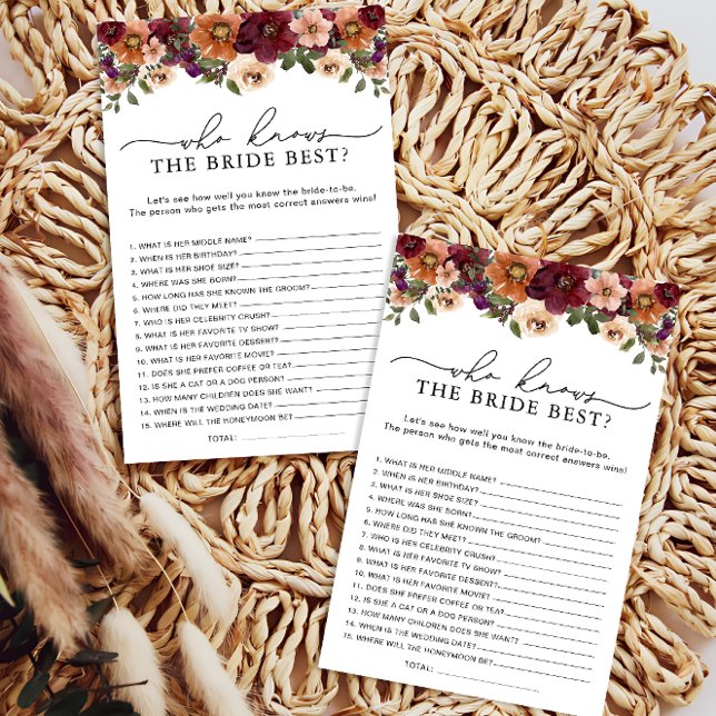 Automne Floral qui connaît Mariée le meilleur jeu  (Créateur téléchargé)