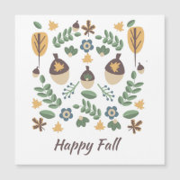 Automne Floral verdure Feuille Acorn Motif