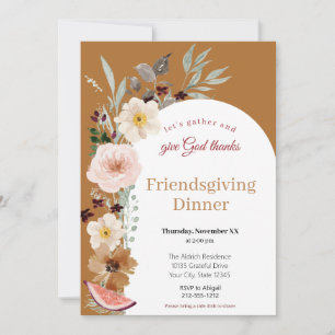 Automne Florals Friendsgiving Diner Invitation