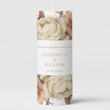 Automne Florals Noms Date Initiales Mariage