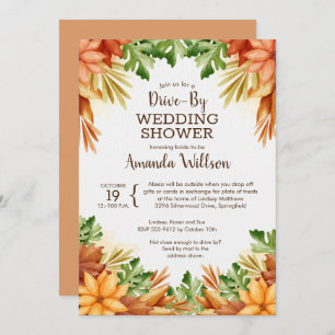 Automne Foliage DRIVE BY Invitations de douche nup