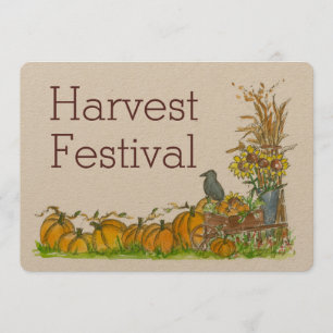 Automne Harvest Festival Invitation Citrouille Pat