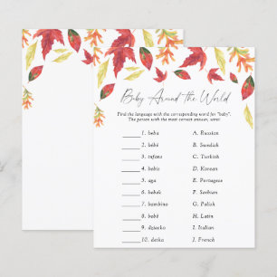 Automne laisse baby shower Baby partout dans le mo