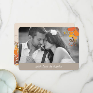 Automne laisse florale tourbillons Mariage Merci p