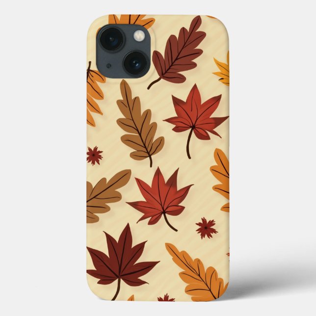 Automne laisse Motif iPhone 13 Coque (Verso)