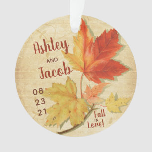 Automne Maple Feuille Mariage Faveur Enregistrer D