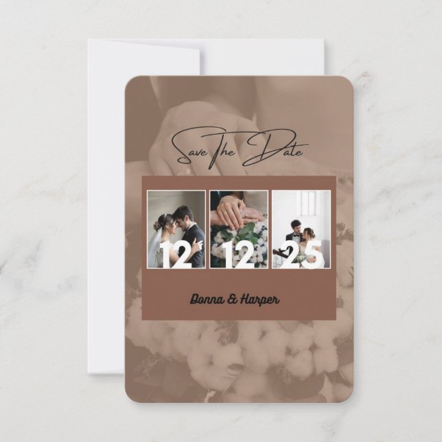 Automne Mariage à thème Enregistrer la carte de da (Devant)