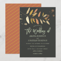 Automne Mariage d'automne invitation personnalisée