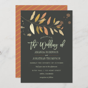 Automne Mariage d'automne invitation personnalisée