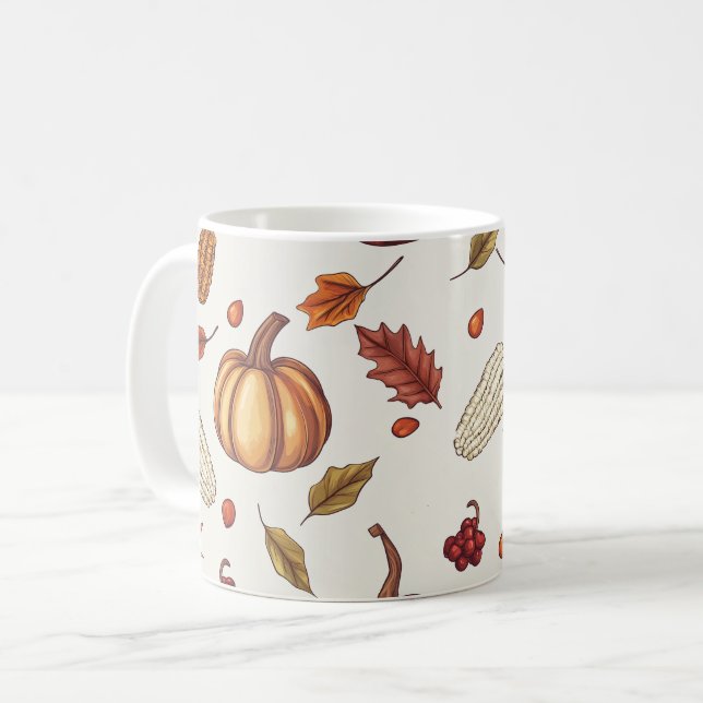 Automne Moisson Automne Thanksgiving Coffee Mug (Devant gauche)