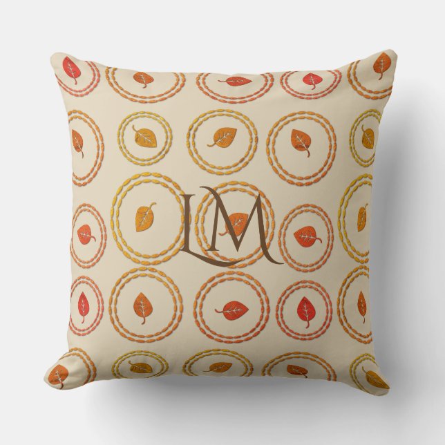Automne Motif feuille d'automne Ajouter Coussin in (Recto)