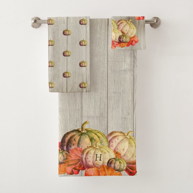 Automne Orange Citrouille Bois Rustique Mignon (En situation)