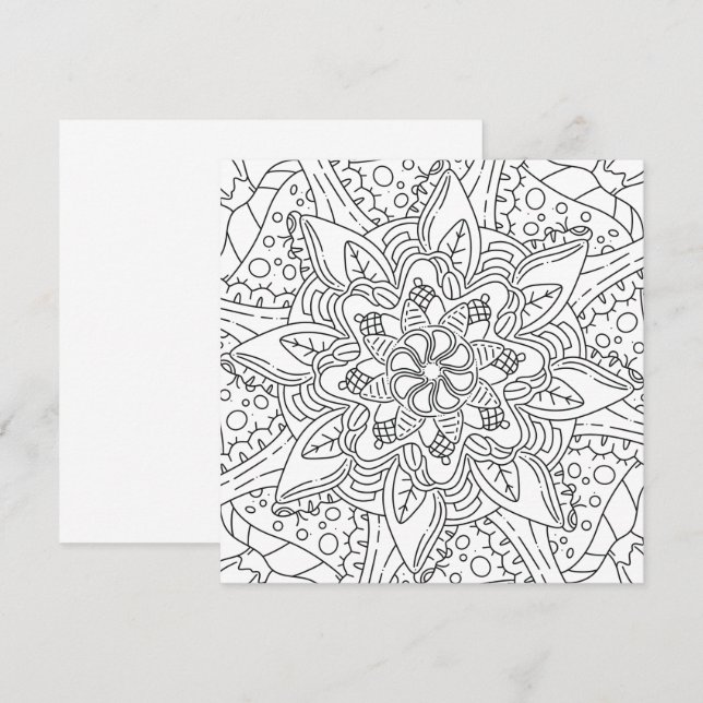 Automne paisible : Carte de couleur bois (Devant / Derrière)