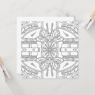 Automne paisible : Moth dans la carte de coloriage