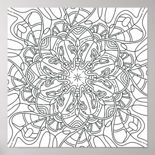 Automne paisible : Poster coloriage du feuillage d