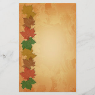 Automne Papeterie avec feuille