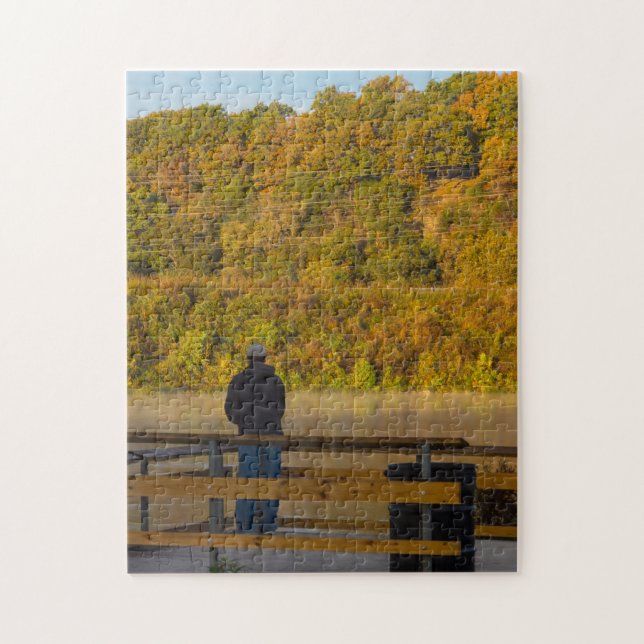Automne Pêche Lac Springfield Jigsaw Puzzle (Vertical)