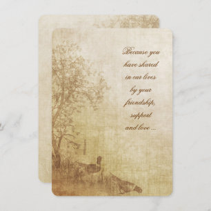 Automne Pheasant Vow Renouvellement Invitation