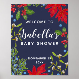 Automne Plante Botanical Holiday Affiche de bienve