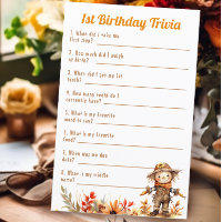 Automne Premier Anniversaire Trivia Jeu