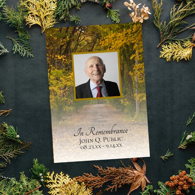 Automne Quitte Lane Décès Anniversaire Invitation (Créateur téléchargé)