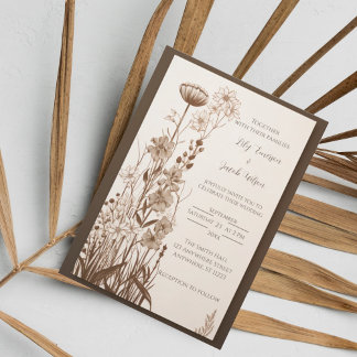 Automne Russe Faire-part de mariage Fleur sauvage