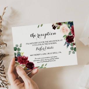 Automne Rustique Bourgogne Carte de réception de m