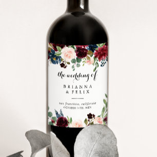 Automne Rustique Calligraphie Mariage Étiquettes d