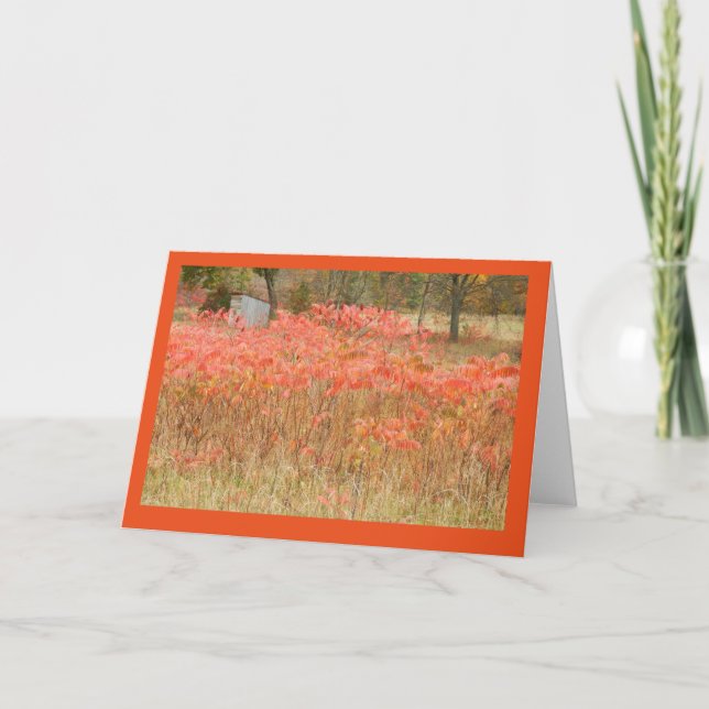 Automne Sumac et Chasse Shack sur carte à billets  (Devant)