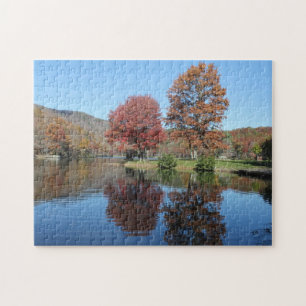 Automne Sur Le Puzzle Du Lac 10x14