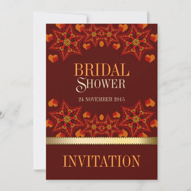 Automne Terre Amour Nuptiale Douche Invitations (Devant)